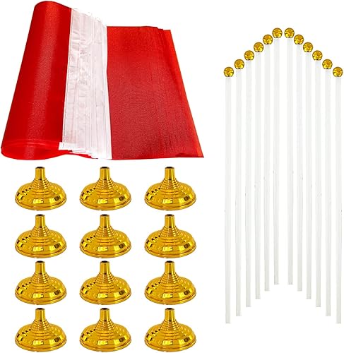 Miniatura 23 de WXTWK Paquete de 12 banderas argentinas de escritorio con base de soporte, decoración de celebración para eventos y eventos