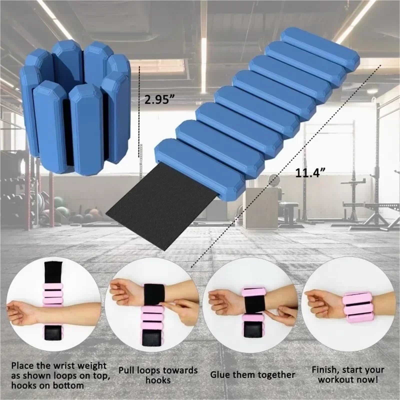 Cavigliere Pesi Braccialetto in silicone indossabile con pesi for caviglie e polsi, regolabile, con pesi for braccia e gambe, for fitness, corsa, allenamento in palestra