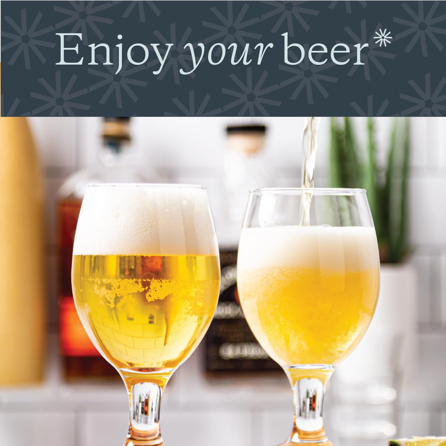 Vikko Beer Glass, Set of 4 Belgian Style Beer Glasses, Large Size 13.5 Ounce, Dishwasher Safe Durable Drinking Glass for Craft Brews, Beer or Water - Image 4