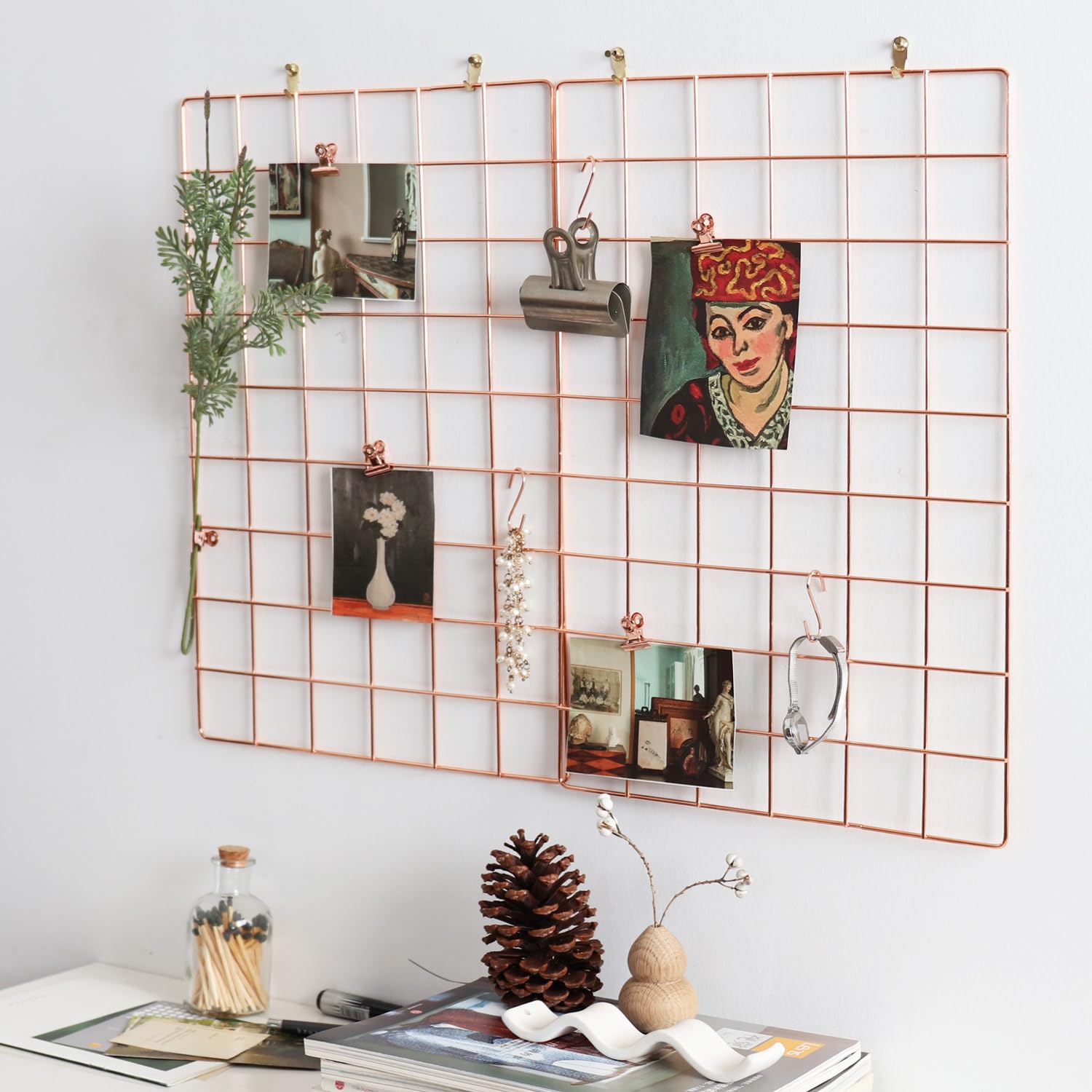 Amazon.co.jp: PEAUARL メタルメッシュ壁グリッドパネル 写真