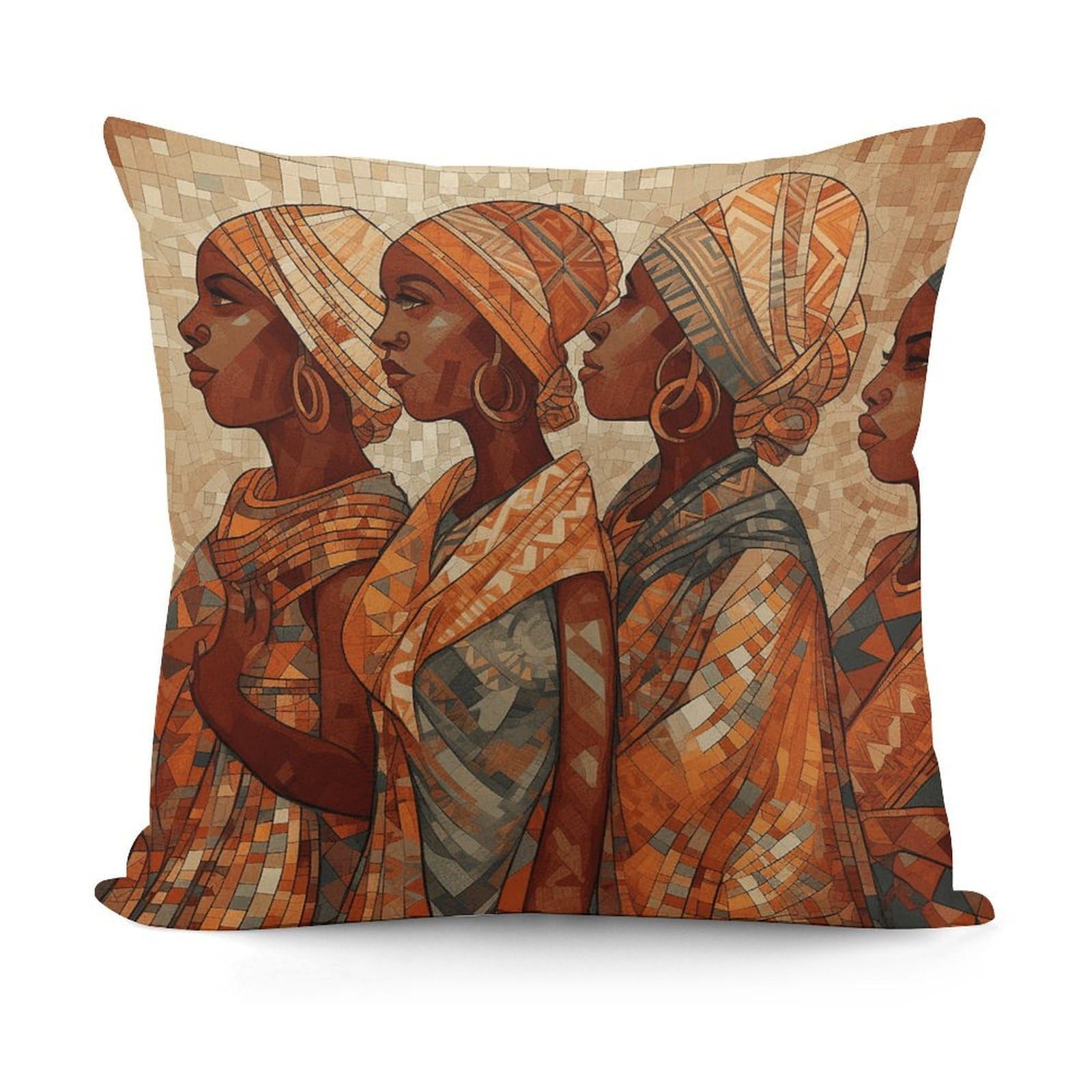 VstaDank Africa Ethnic Pottery Throw Pillow Covers 18x18 Inch Soft Couch Home Decor Cushion Cover Comfortable Plush Square Cushion Case Farmhouse Decorative Pillowcase for Living Couch