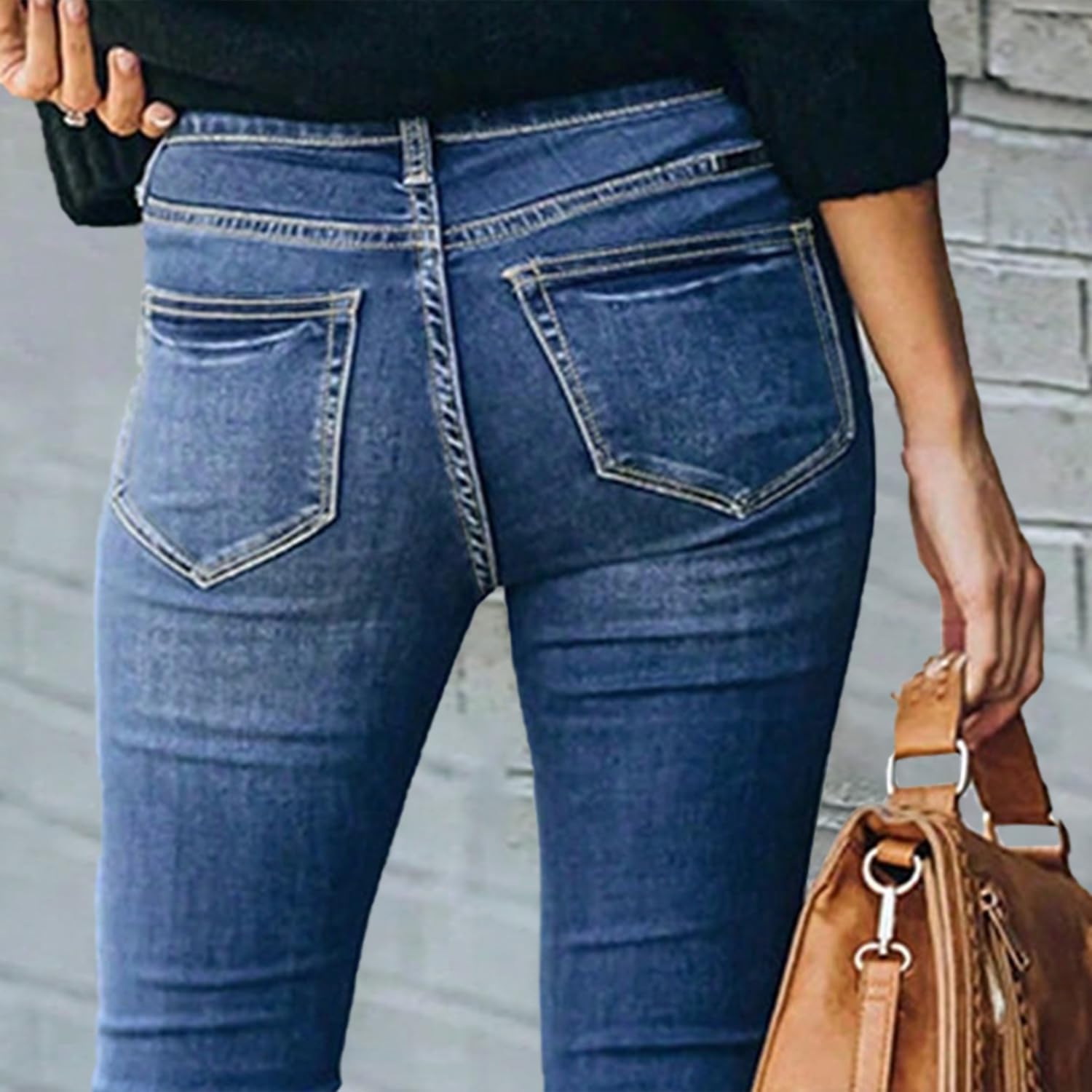 High Waisted Flare Jeans for Women Retro Slim Fit Street Trendy Straight Leg Curvy Stretchy Bell Bottom Denim Pants - Image 4