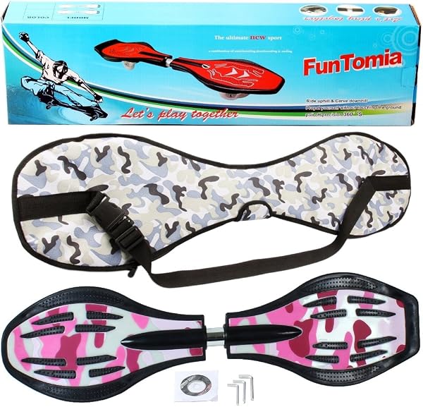 FunTomia Waveboard monopatín con Mach1 Ruedas, Incluye Bolsa de Transporte - 2