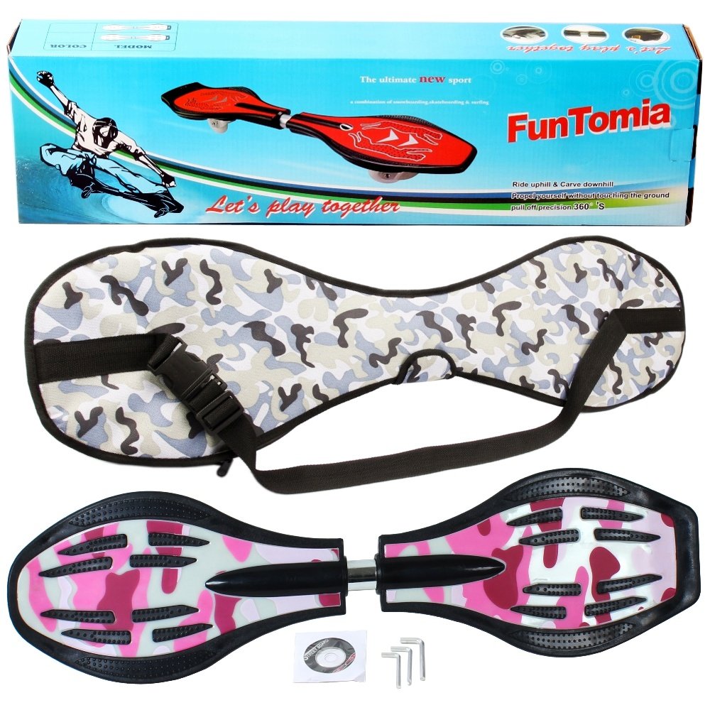 FunTomia Waveboard monopatín con Mach1 Ruedas, Incluye Bolsa de Transporte — view 2