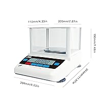 Vista 2 de Balanzas analíticas de laboratorio Unidad Gn CT de alta precisión 0.00 oz Precisión Balanza electrónica digital de 1 mg con calibración y parabrisas
