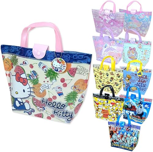 Amazon 子供 ビーチバッグ プールバッグ 手提げバッグ 男の子 女の子 キャラプリント キティ マイメロ フラップ付き 男児 女児 ベビー キッズ ジュニア キッズバッグ 財布