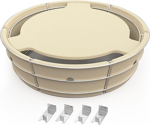 onlyfire Cesta de ceniza de carbón de acero inoxidable, juego de cámara de combustión de carbón con deflector de calor para parrillas Weber de