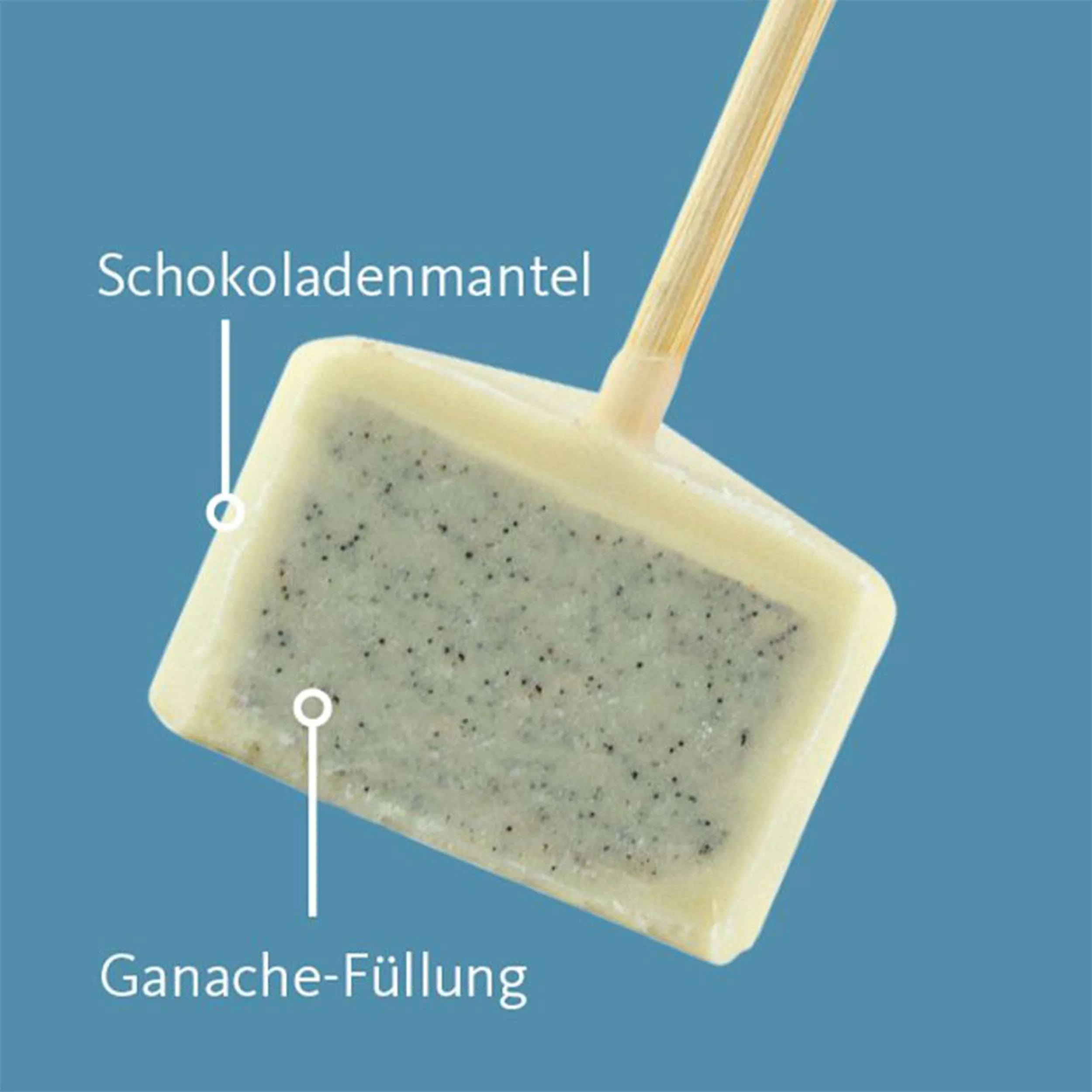 GUSTONE. MoMe Trinkschokolade am Stiel Choc-o-lait Milk (Vollmilch) 24 Stück Display Geschenkset