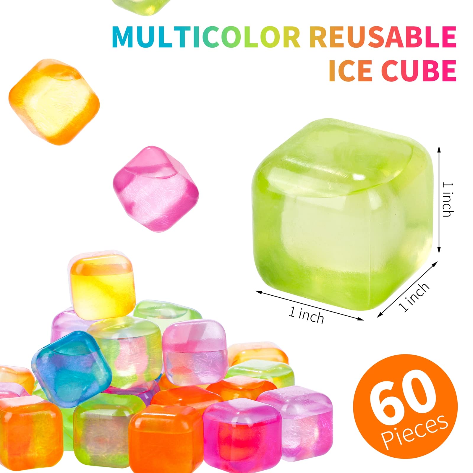 Amazon | Ruisita 60ピース マルチカラー 再利用可能なアイス