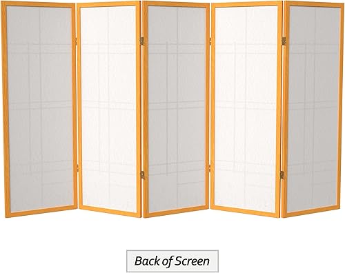 Miniatura 6 de Pantalla corta Eudes Shoji de 4 pies - Miel - 5 Paneles Miel,Negro -,Natural,Rosewood,https://www.amazon.com/dp/undefined