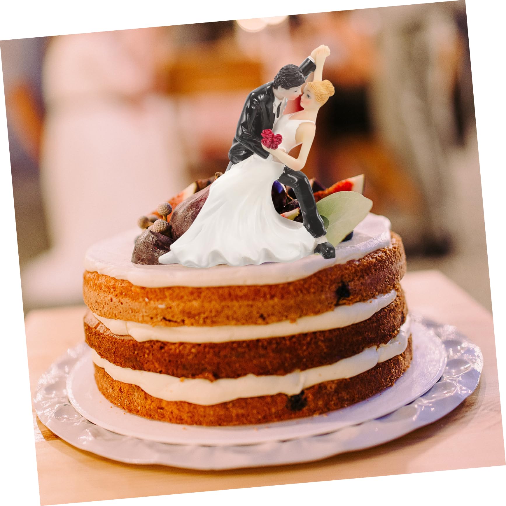 TOYANDONA 2 Hochzeitstorte Dekoration Bräute für Kuchen Dekorationen Braut- Tortenaufsatz Hochzeit Hochzeitstorte Topper Braut und Bräutigam Hochzeitstortedekor Harz
