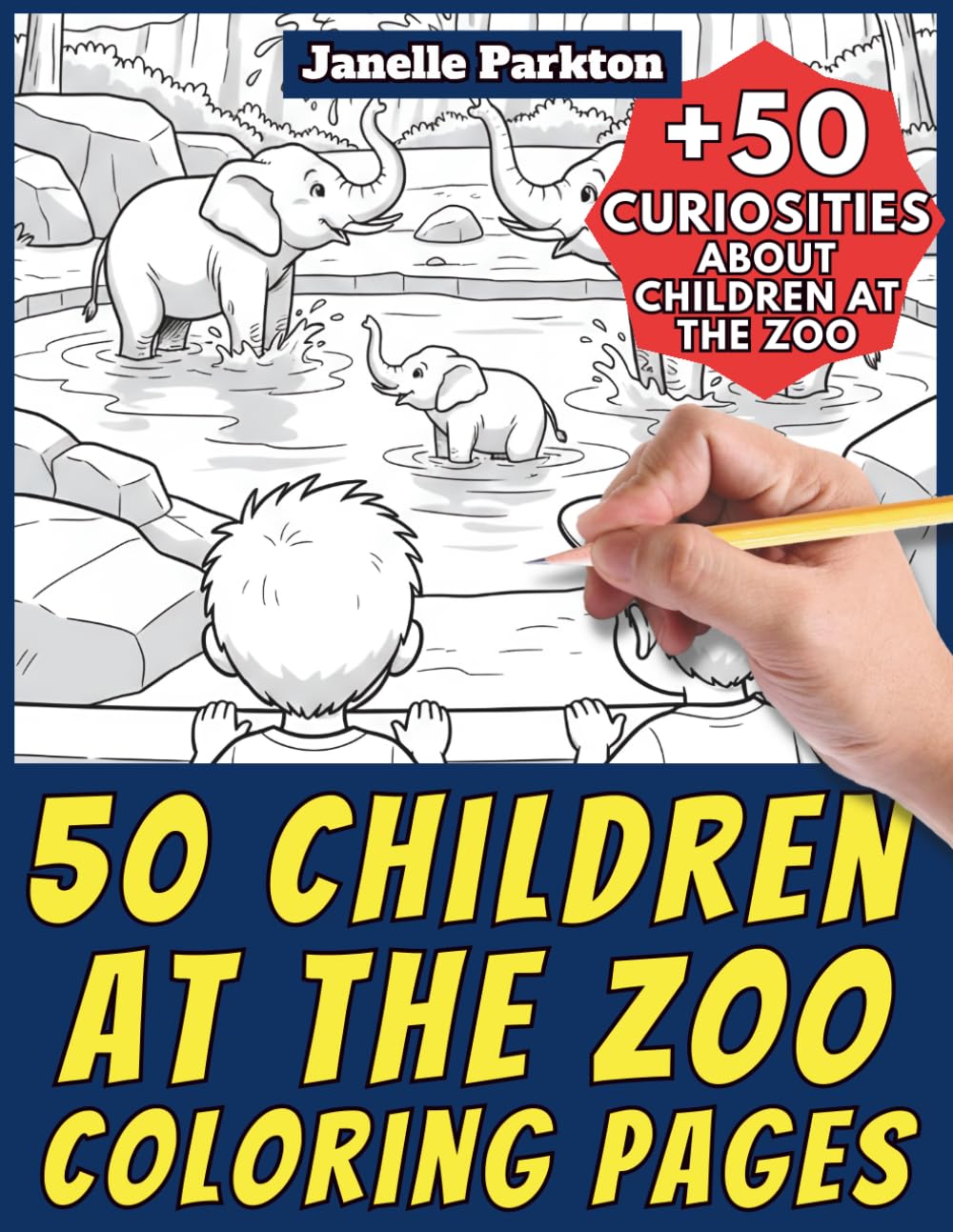 50 Children at the Zoo Coloring Pages for Kids and Adults: +50 Incredible Facts about Kids at the Zoo. Coloring Book for Children and Mature. Color ... Janelle - Nature and Activities - Vol. 92