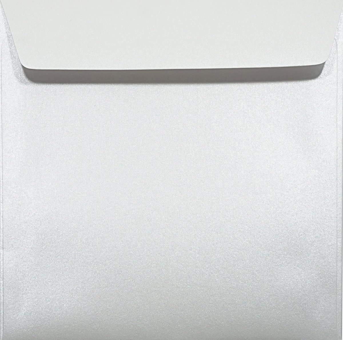 Netuno 500 Square White Pearl envelopes 156 x 156 mm 6.14 x 6.14 in 120gsm Majestic Marble White Pearlescent Invitation Envelope Shimmer envelopes for Greeting Cards Christmas Wedding Invitations