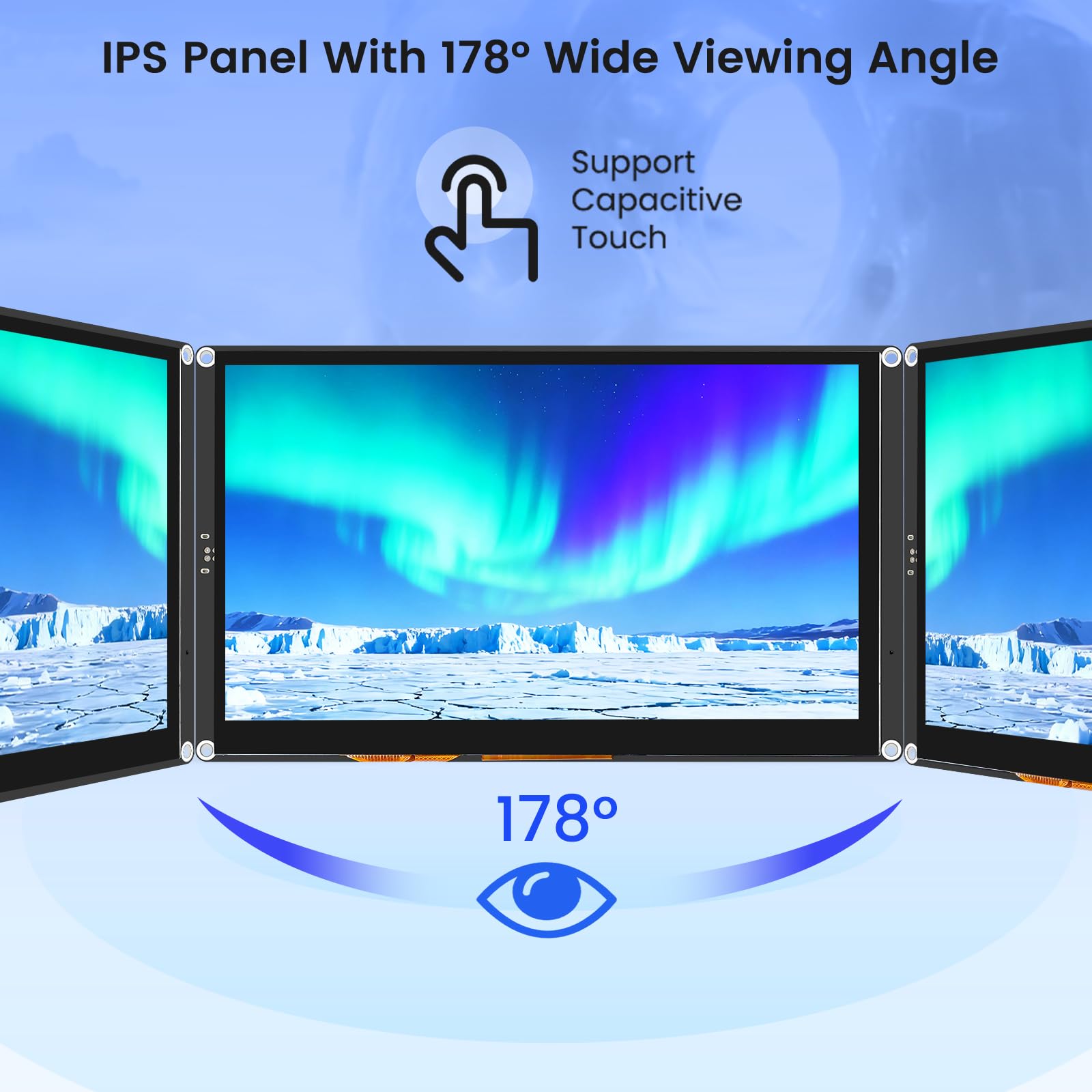 ELECROW ESP32 Display 800 × 480, 7 pollici HMI Advanced ESP32 IPS Touch Display, supporto interazione vocale AI, processore dual-core LX7 a 32 bit, fino a 240 MHz, compatibile con Arduino, ESP-IDF e