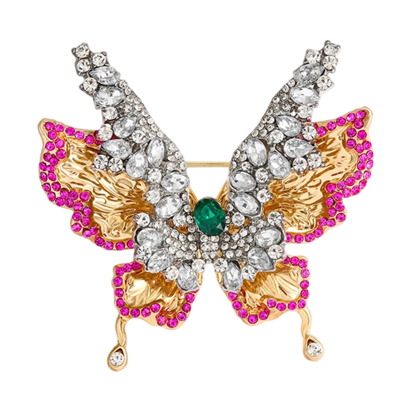 Maxtonser Stylish Butterfly Brooch With Layered Design Electroplated badge Pin Chest Jewelry Accessory For Special Occasion