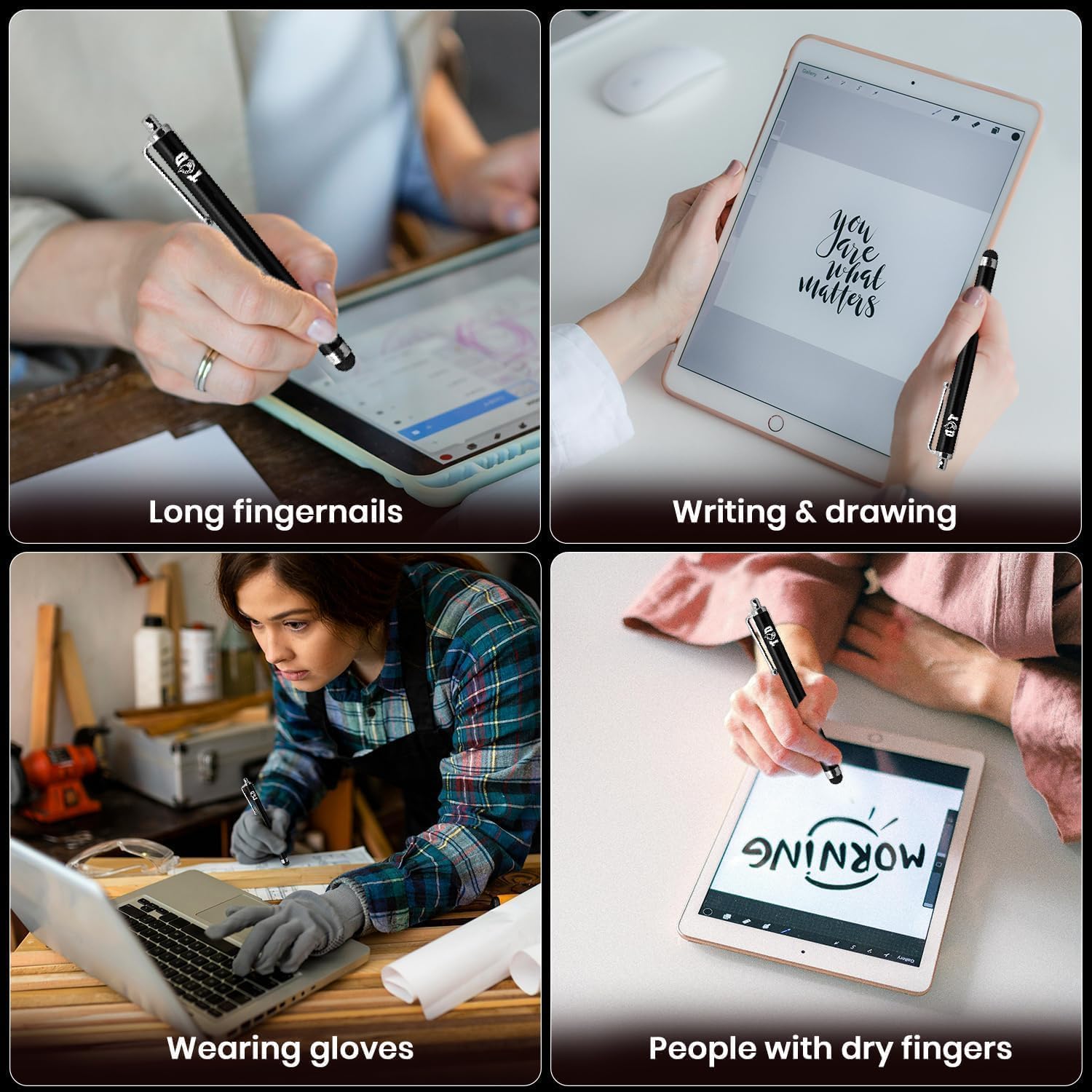 TCD スタイラスペン iPad用 500本パック 高精度ユニバーサル静電容量バルクデジタルスタイラスペン &ndash; iPhone、タブレ