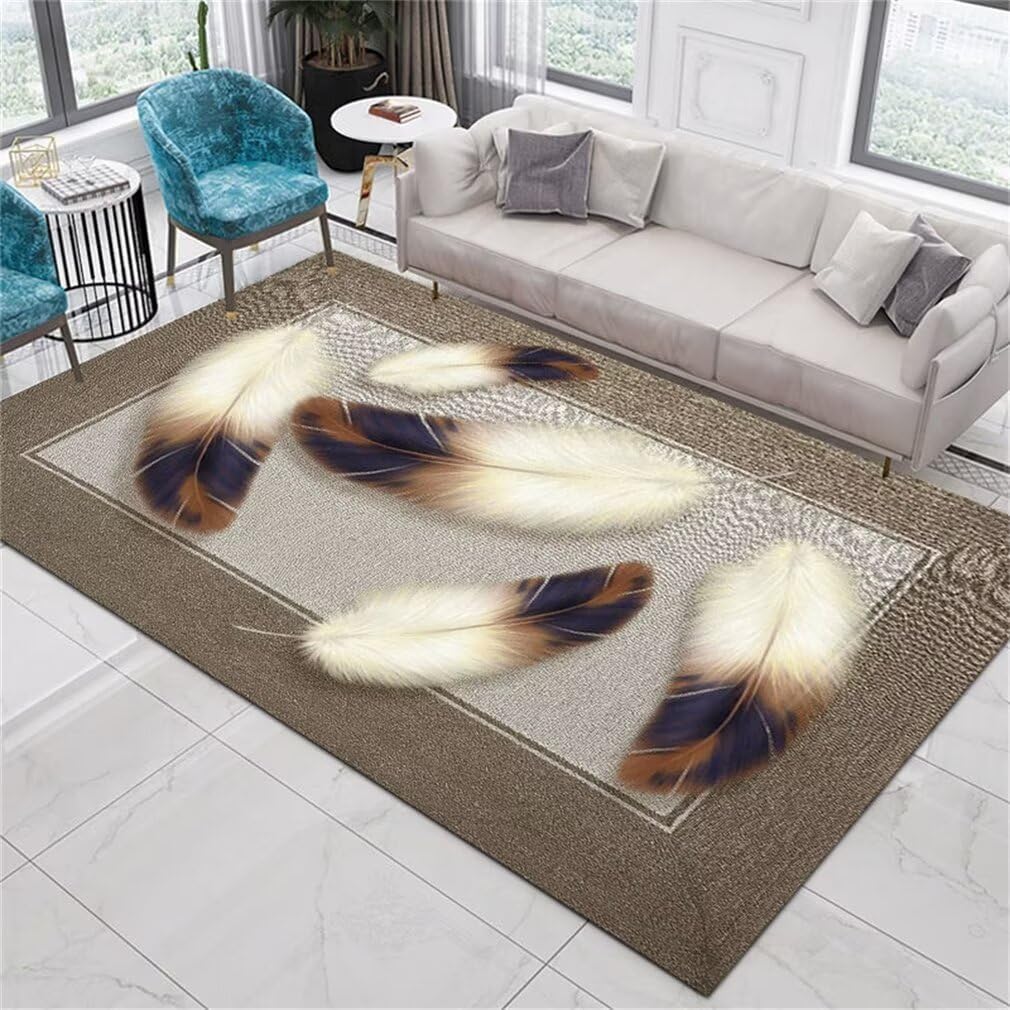Tapis arc en ciel bleu 100x210 cm pour déco chambre enfant moderne