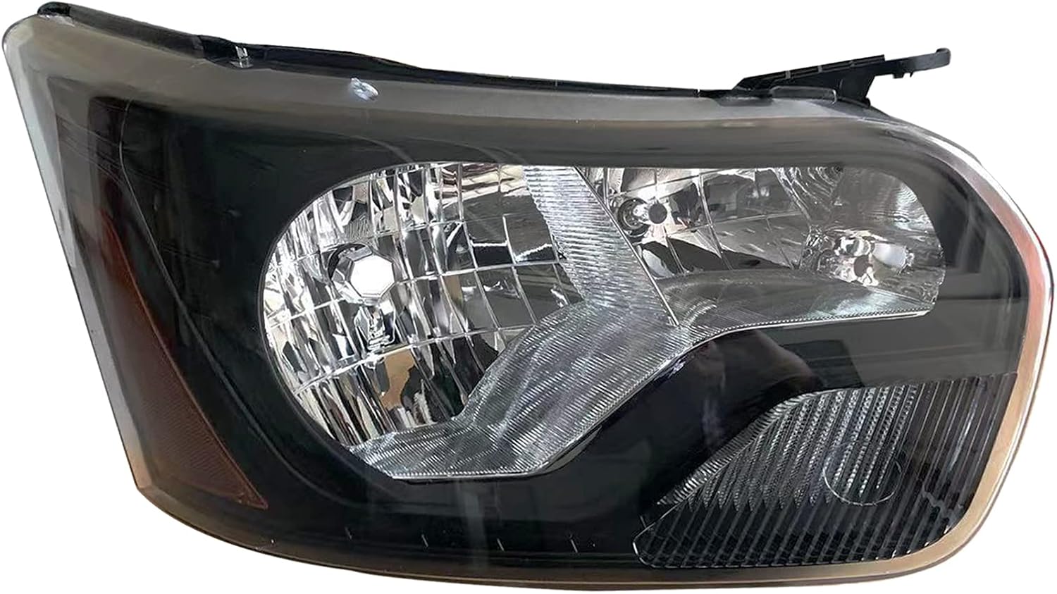 Headlight Black Trim Passenger Right Side Headlamp Assemble Complete for Ford Transit-150 Transit-250 Transit-350 Transit-350HD From 2015 to 2026