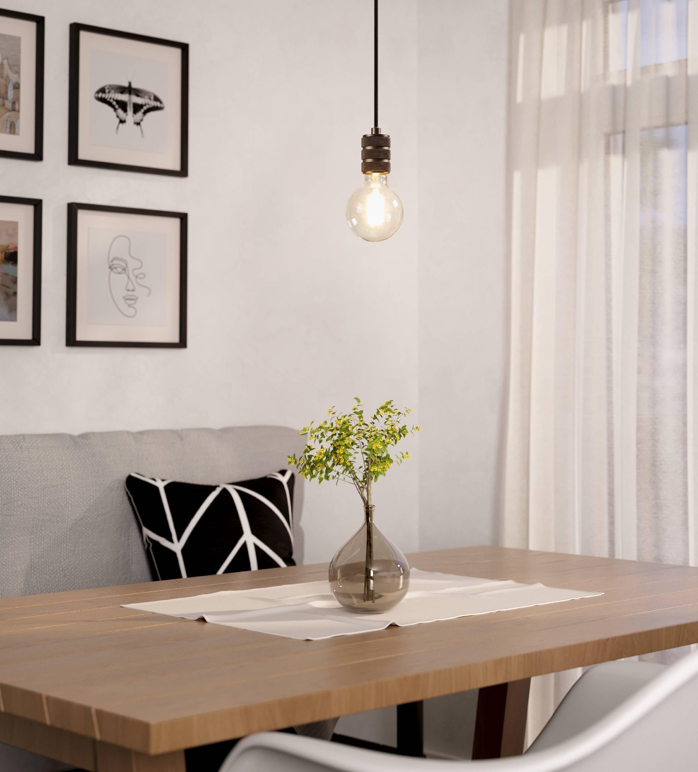 Eglo Connect.z Smart Home E27 LED Filament Light Bulb, G95, ZigBee, app and Voice Control, dimmable, Warm White, 806 Lumen - Image 4