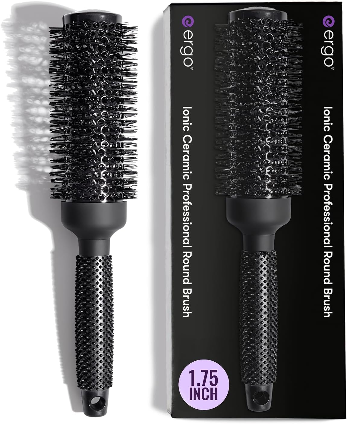 Ceramic Ionic Round Brush for Blow Out - Salon Quality Hair Brushes for Women - Roller Brush for Blow Drying, Wet and Dry Hair Styling, Volumizing Hair Care - ER43: 1.75"