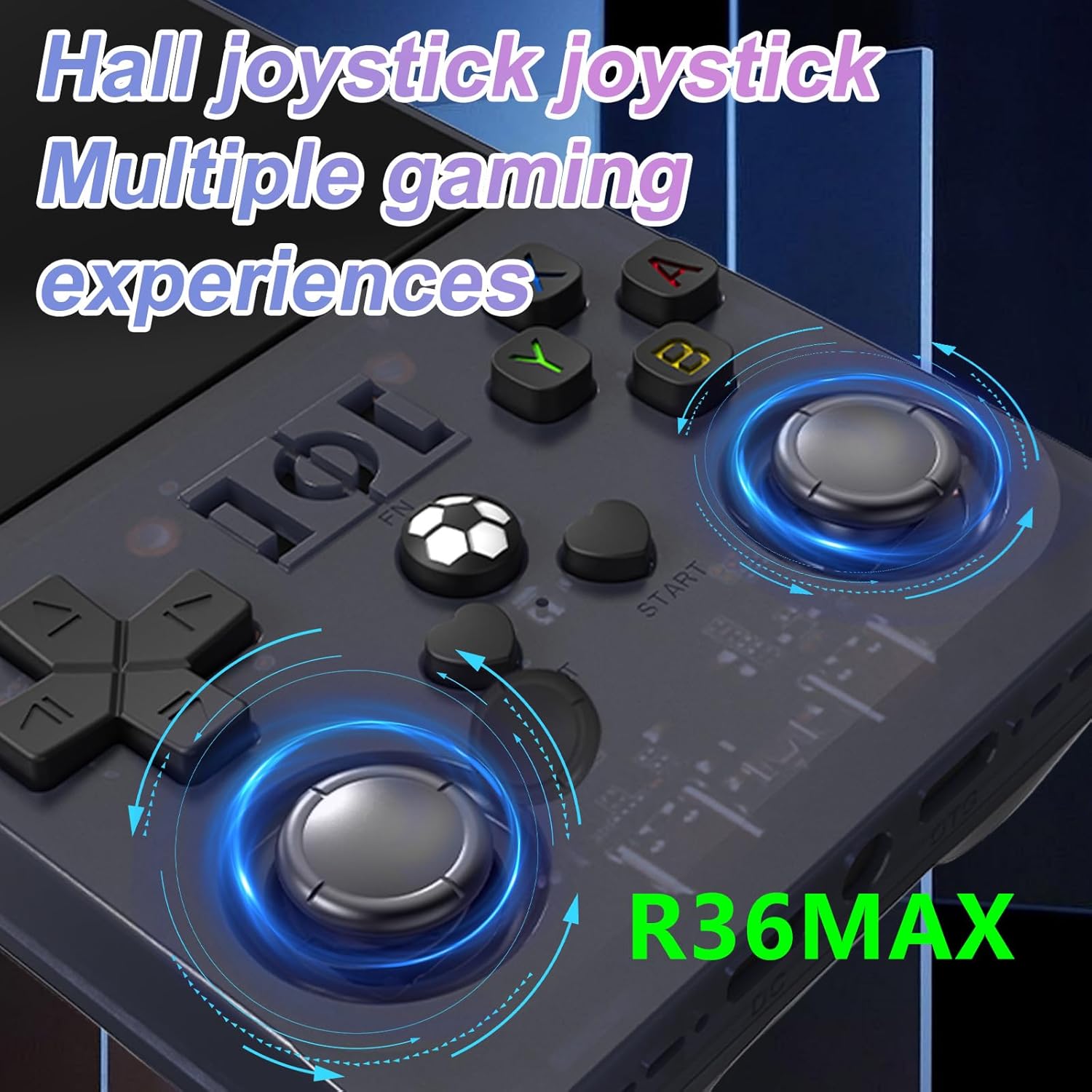 R36MAX 4inch Screen Handheld Game Player 64GB Video Console 4000mAh Battery Rechargeable Console Video Player