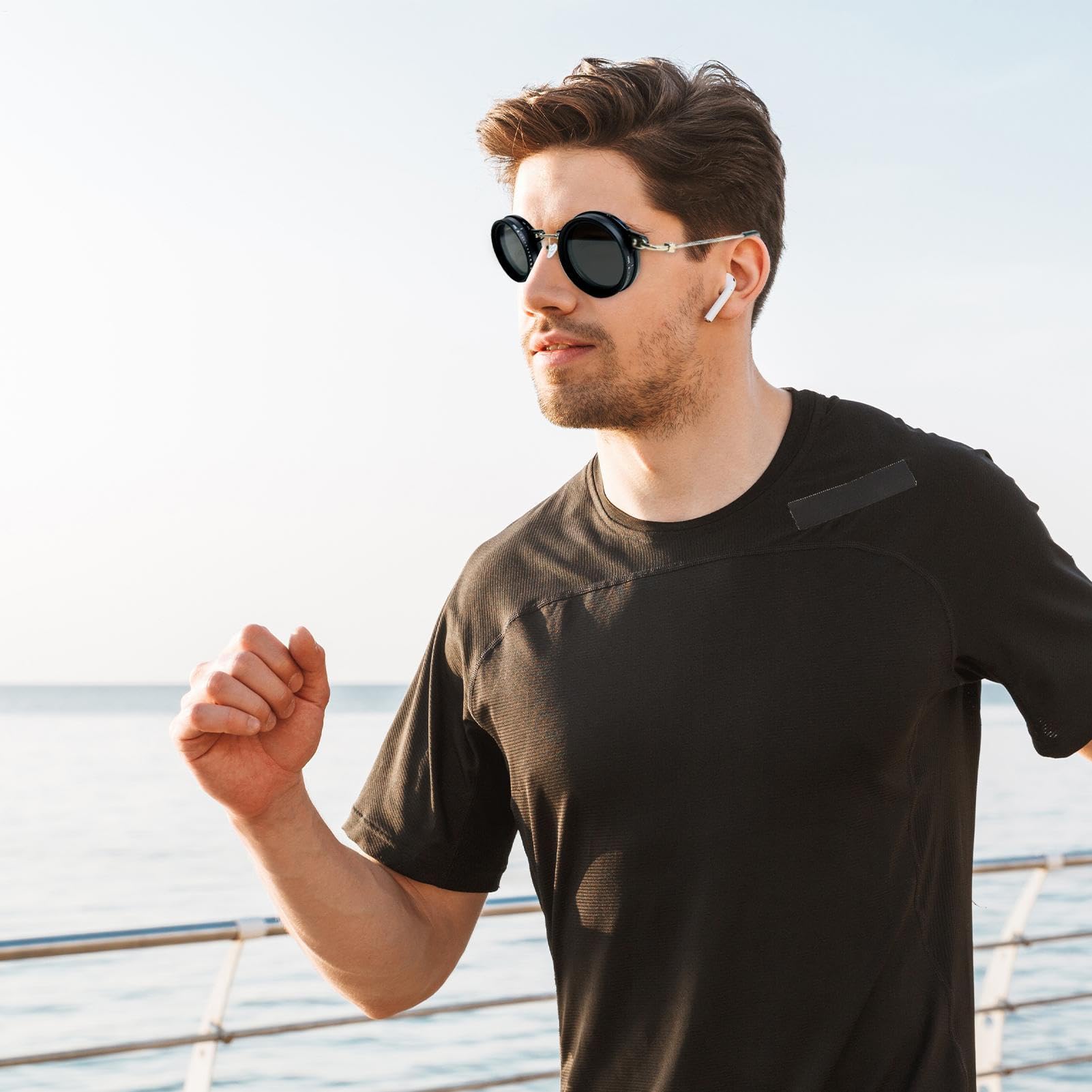Verstellbare Sonnenbrille, Outdoor-Reisebrille, 1,1 cm, multifunktional und leicht, Herren-Sport-Sonnenbrille für Wandern, Strand, Ausflüge oder Freizeit im Freien