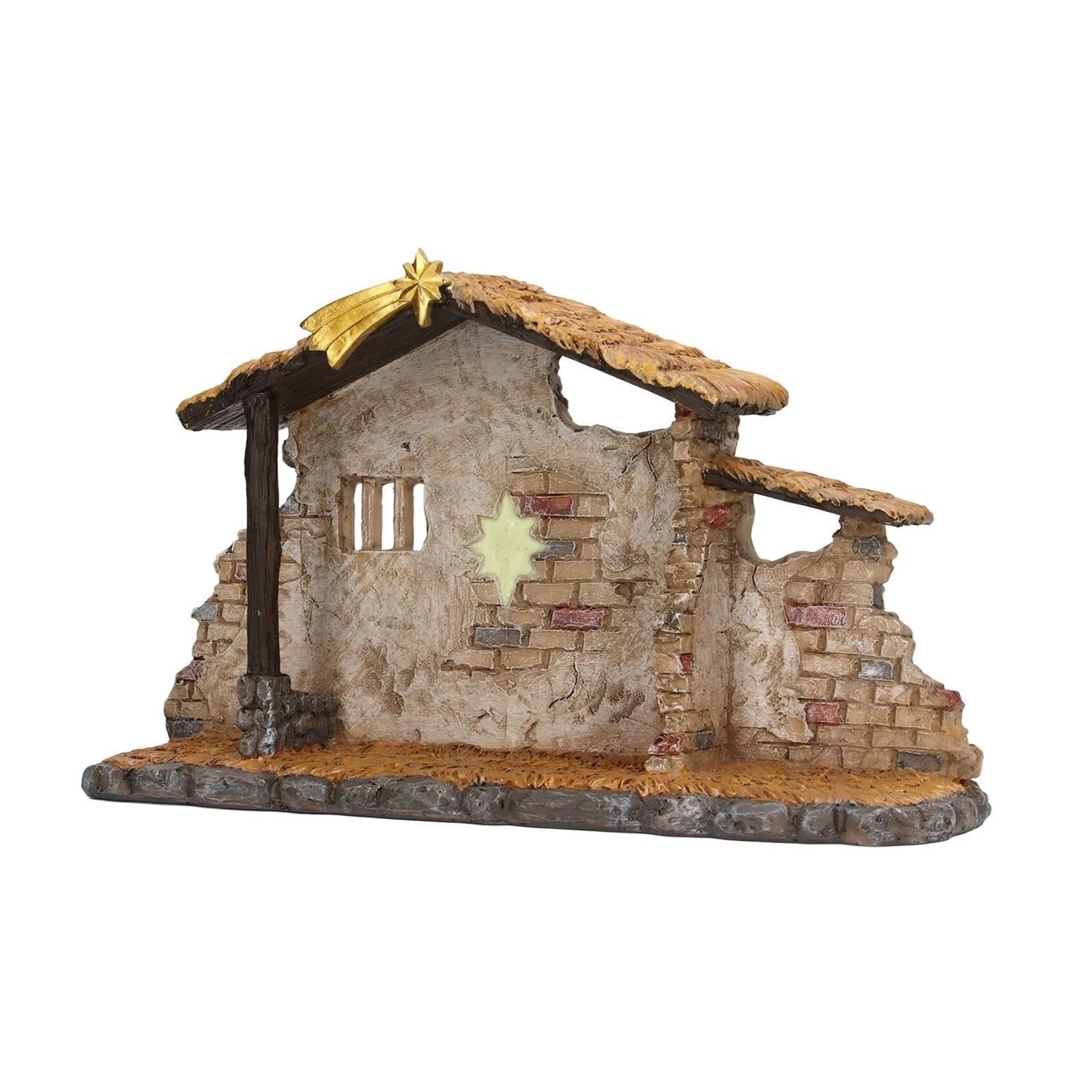 Arredo da giardino Presepe artigianale in resina. Statua del presepe Arredo da esterno