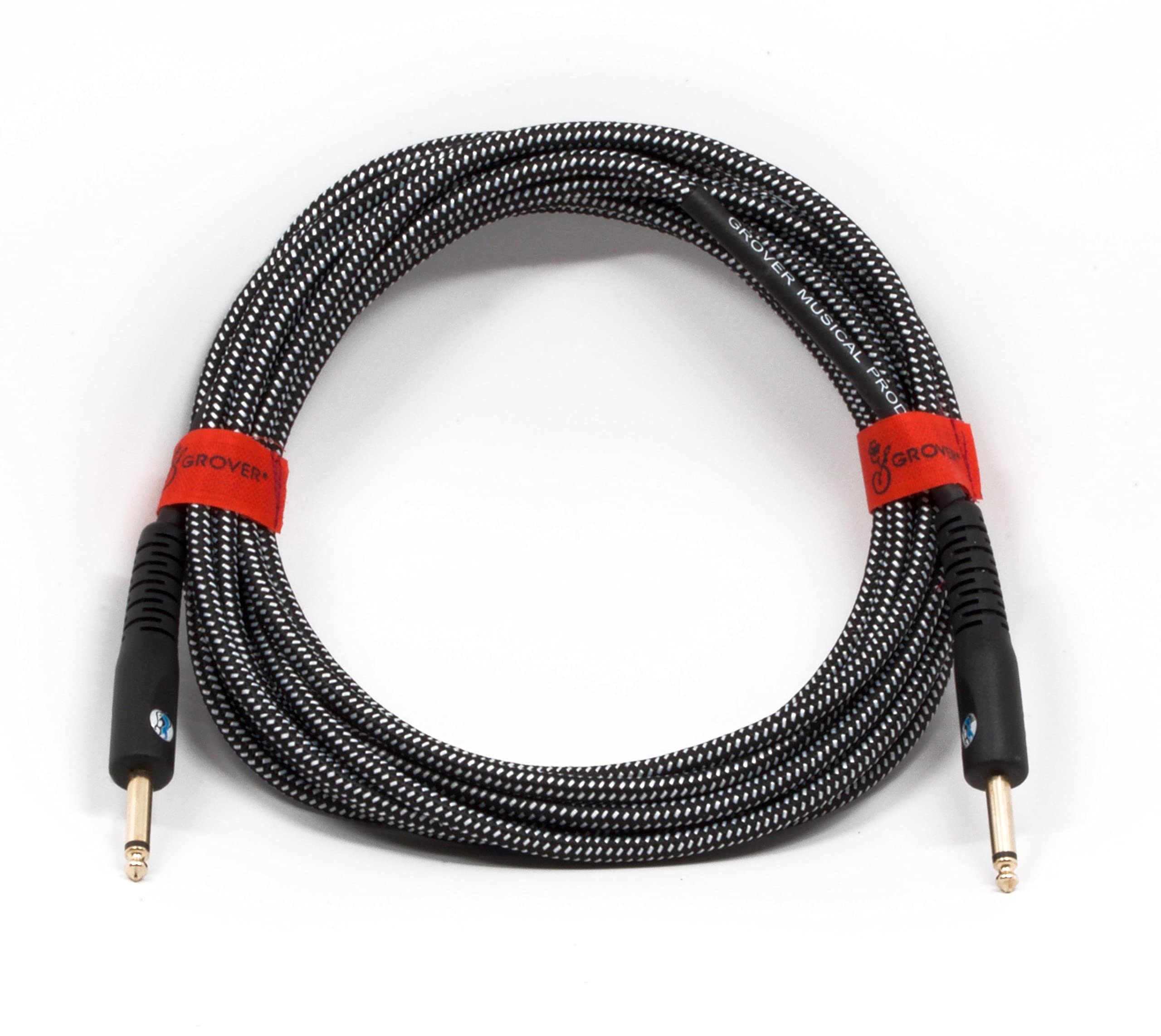 Grover Silencioso instrumento Cable, trenzado, conector chapado en oro, 20 m