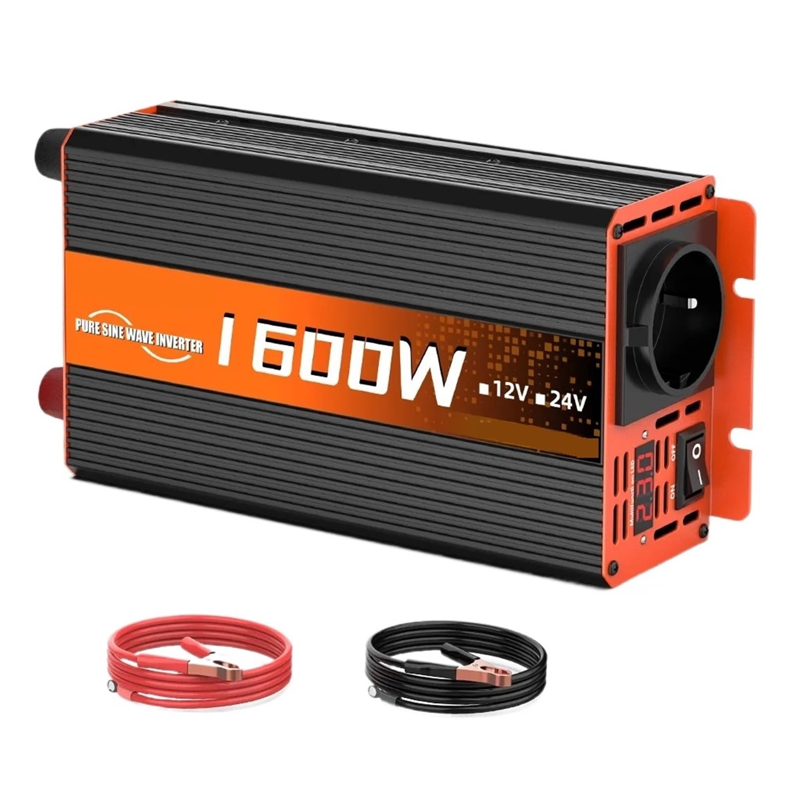 Inversor De Onda Sinusoidal Pura De 12 V CC A 220 V CA, 1600 W, Voltímetro LED, Transformador, Accesorios For El Hogar Y La Autocaravana. Amplia Gama De Aplicaciones