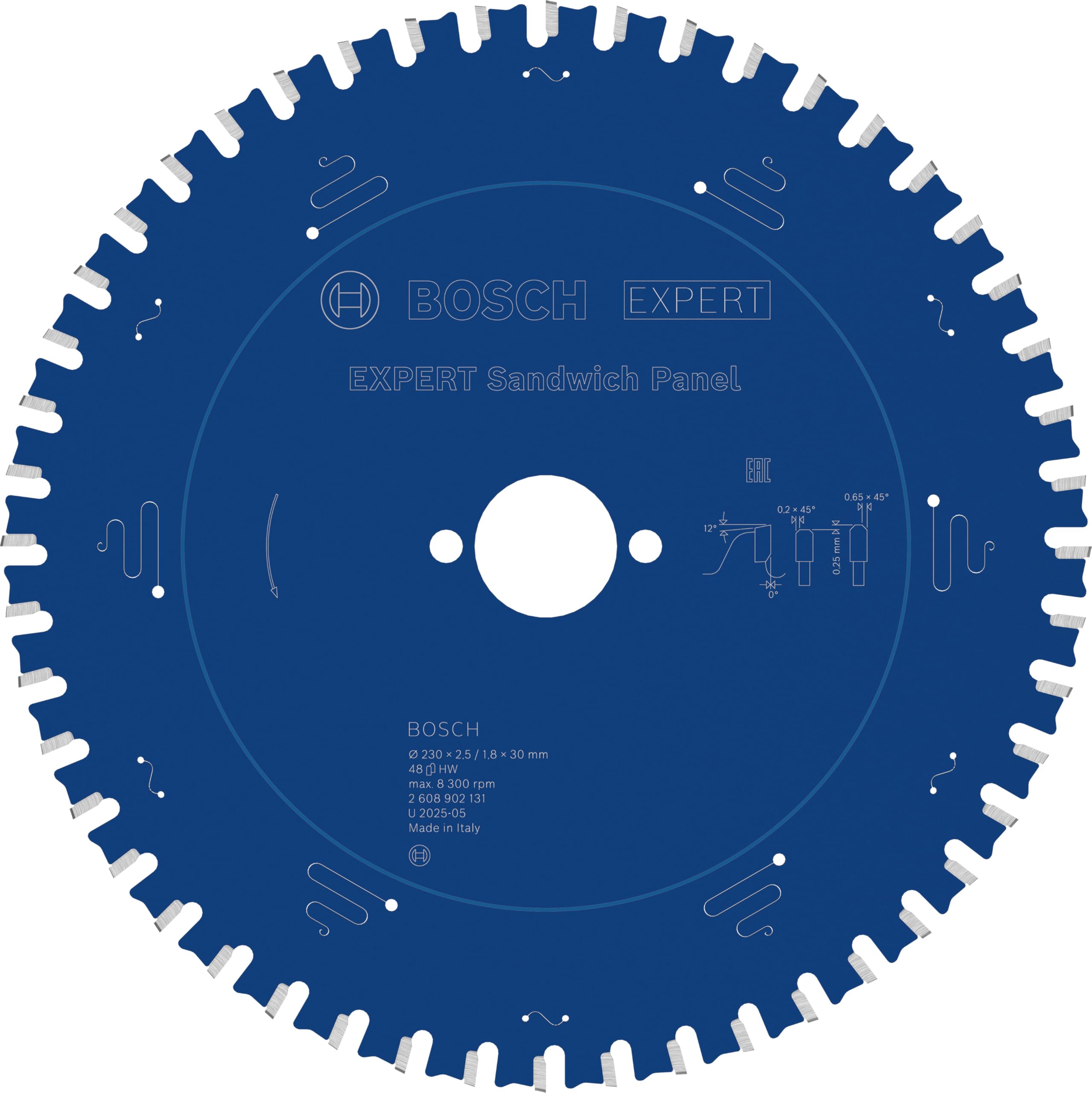 Bosch 1x EXPERT Sandwich Panel Kreissägeblatt für Handkreissägen (für Sandwich-Metall, Ø mm, Professional Zubehör kabelgebundene Handkreissägen, Tauchsäge)