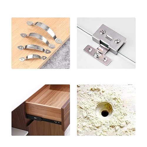 Miniatura 6 de Juego de 22 brocas de bisagra autocentrante, perforadora de agujero de núcleo de bisagra autocentrante de 564 pulgadas, 764 pulgadas, 964 pulgadas,