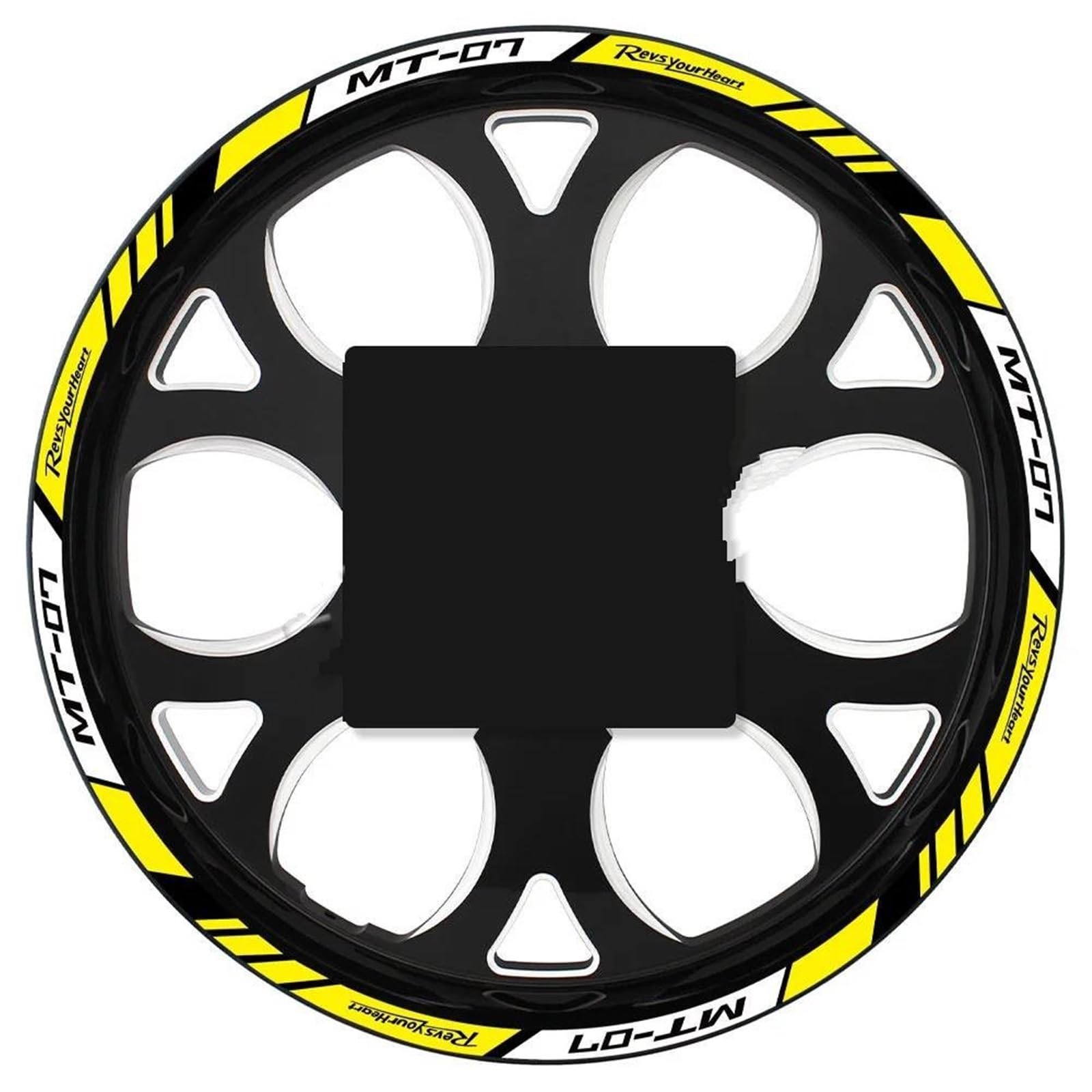 Motorcycle Wheel Sticker Hub Decals Rim Stripe Tape for Yamaha MT07 MT-07 Mt 07(Color3)