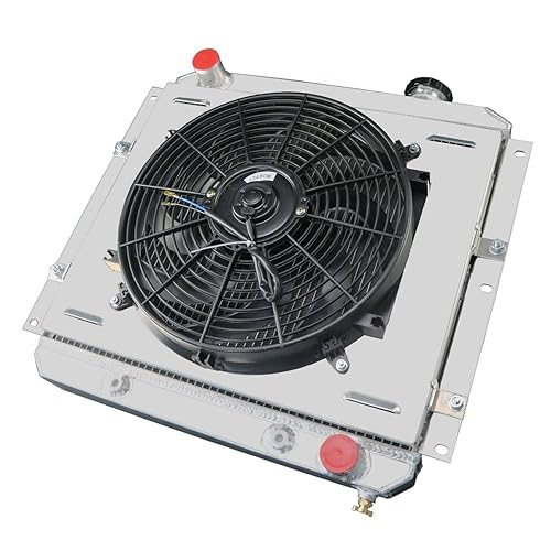 Miniatura 4 de Kits de relé de ventilador de aluminio de 4 filas compatibles con Toyota Land Cruiser FJ40 FJ45 BJ42 BJ60 1958-1984