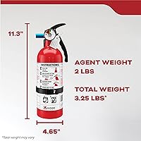 Vista 8 de Kidde - Extintor básico para el hogar, oficina, residencial, de un solo uso, 5BC