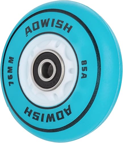 Miniatura 4 de Ruedas iluminadoras para patineta de 2.677 in con luz LED de 90 A, con destello luminoso Ripster, mini ruedas de repuesto con rodamientos ABEC-9