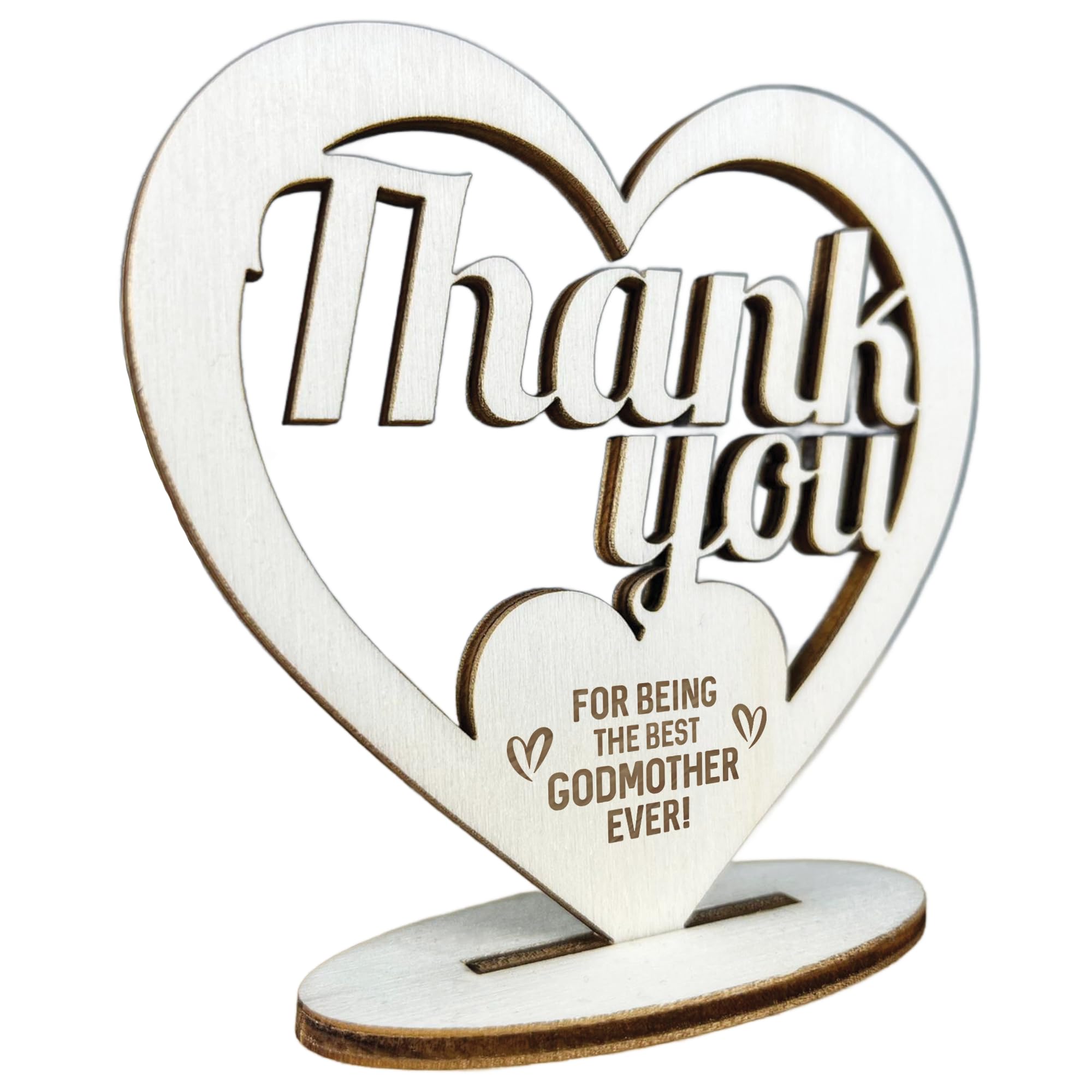 Red Ocean Godmother Gifts Engraved Heart Plaque Present Thank You Gift For Godmother Godparent Novelty Gift For Her
