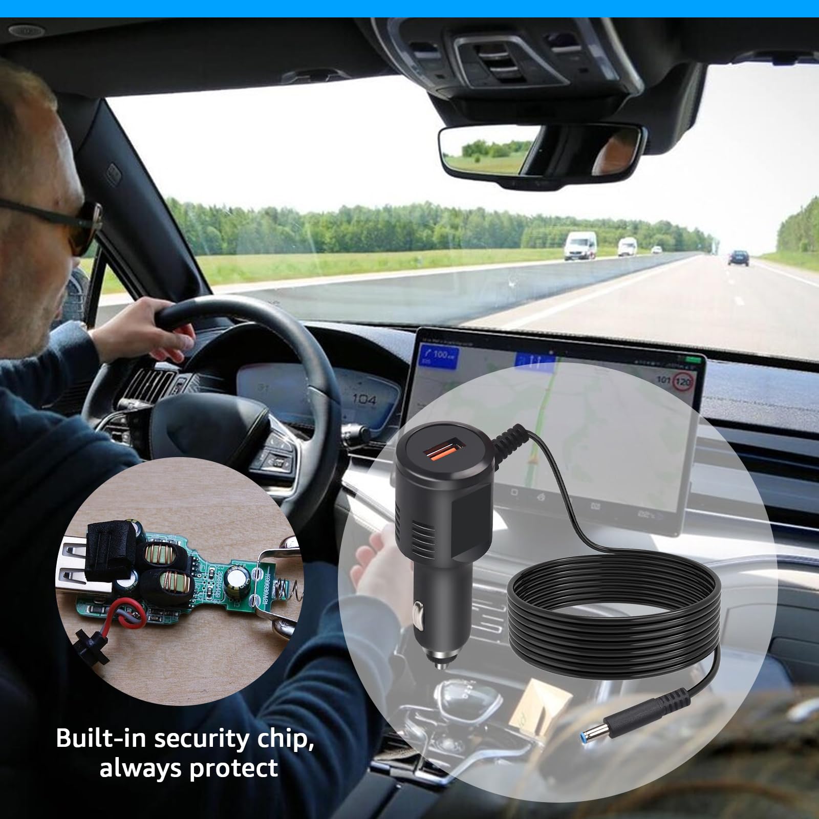Cargador de coche de 5 V con puerto USB para Rand McNally GPS, compatible con TND Tablet 85, TND 740,750, OverDryve 7, 8 Pro y sistemas GPS de camión RV - Incluye adaptador de CA de repuesto magnético