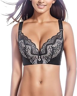 2025 - Mujeres Sexy Encaje Frontal Hebilla Estampados Ropa Interior Sin Chaleco Encaje Plus Tamaño Sujetador Ropa Interior Encaje Top