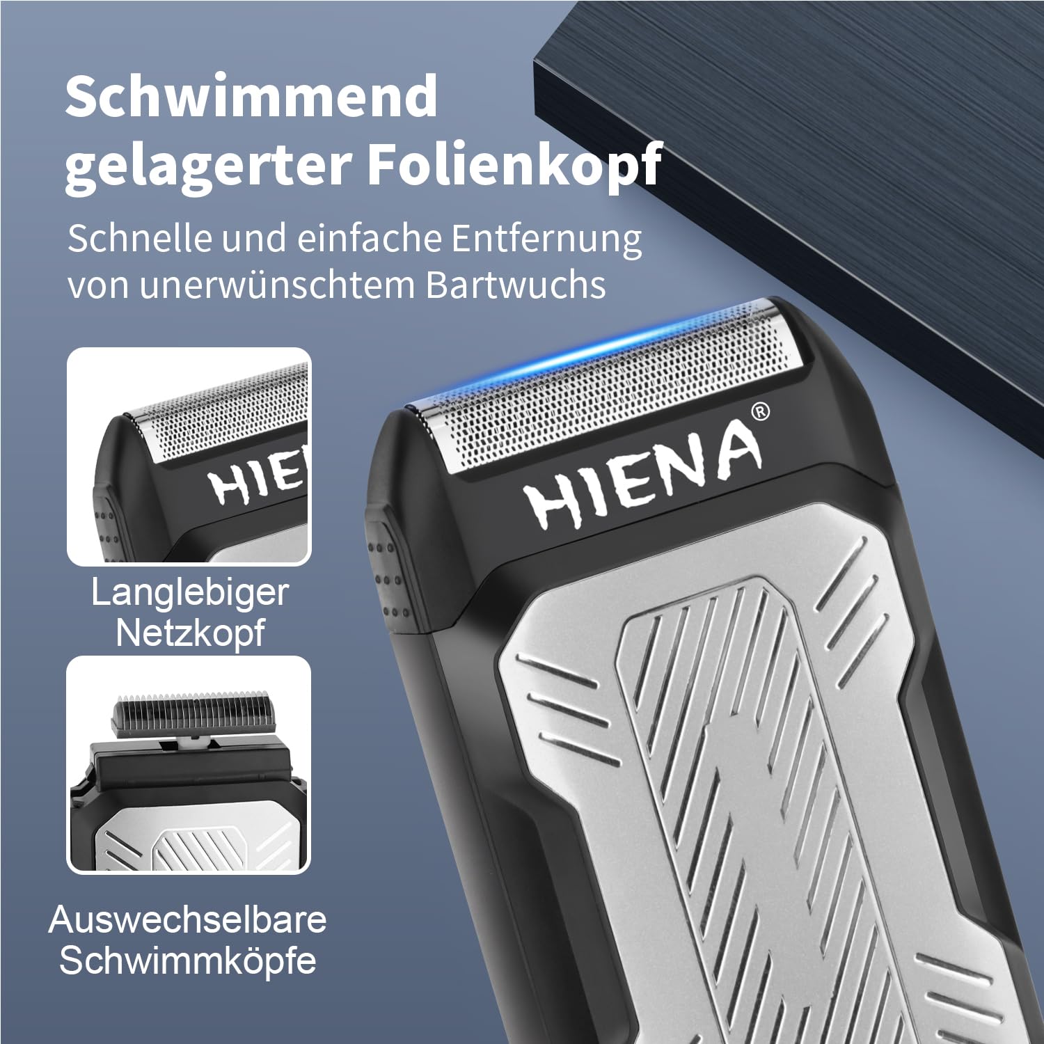 HIENA PRO Professionelle Haarschneidemaschine Herren, komplettes Barber Kit,Bartschneider, Aluminiumfolienrasierer und Nasenhaarschneidemaschine