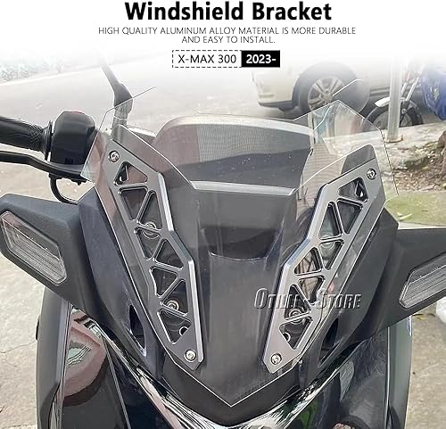 Miniatura 3 de Nuevo Soporte De Parabrisas Delantero Deflectores Soporte Protector Barra De Soporte Para Yamaha XMAX300 XMAX 300 X-MAX300 2023- (Titanio)