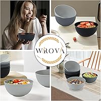 Vista 63 de Wrova Wheat Straw Bowl Sets of 8,Unbreakable Cereal Bowl 26 OZ,Microwave and Dishwasher Safe Bowls,Bowl Sets suitable for Cereal,Salad,Snack and