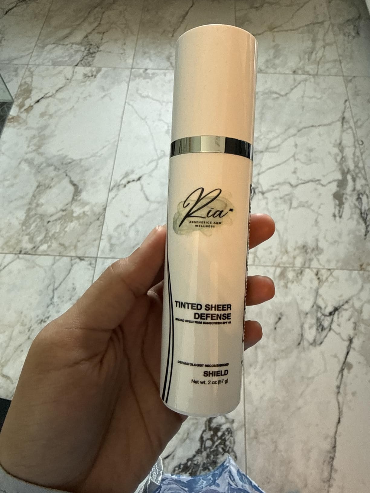 Ria Aesthetics and Wellness Ria Sunscreen & Moisturizer – Broad Spectrum Face Lotion with Vitamin E – Lightweight, Non-Greasy Daily Skin Protection (Physical Daily Defense with SPF 40)