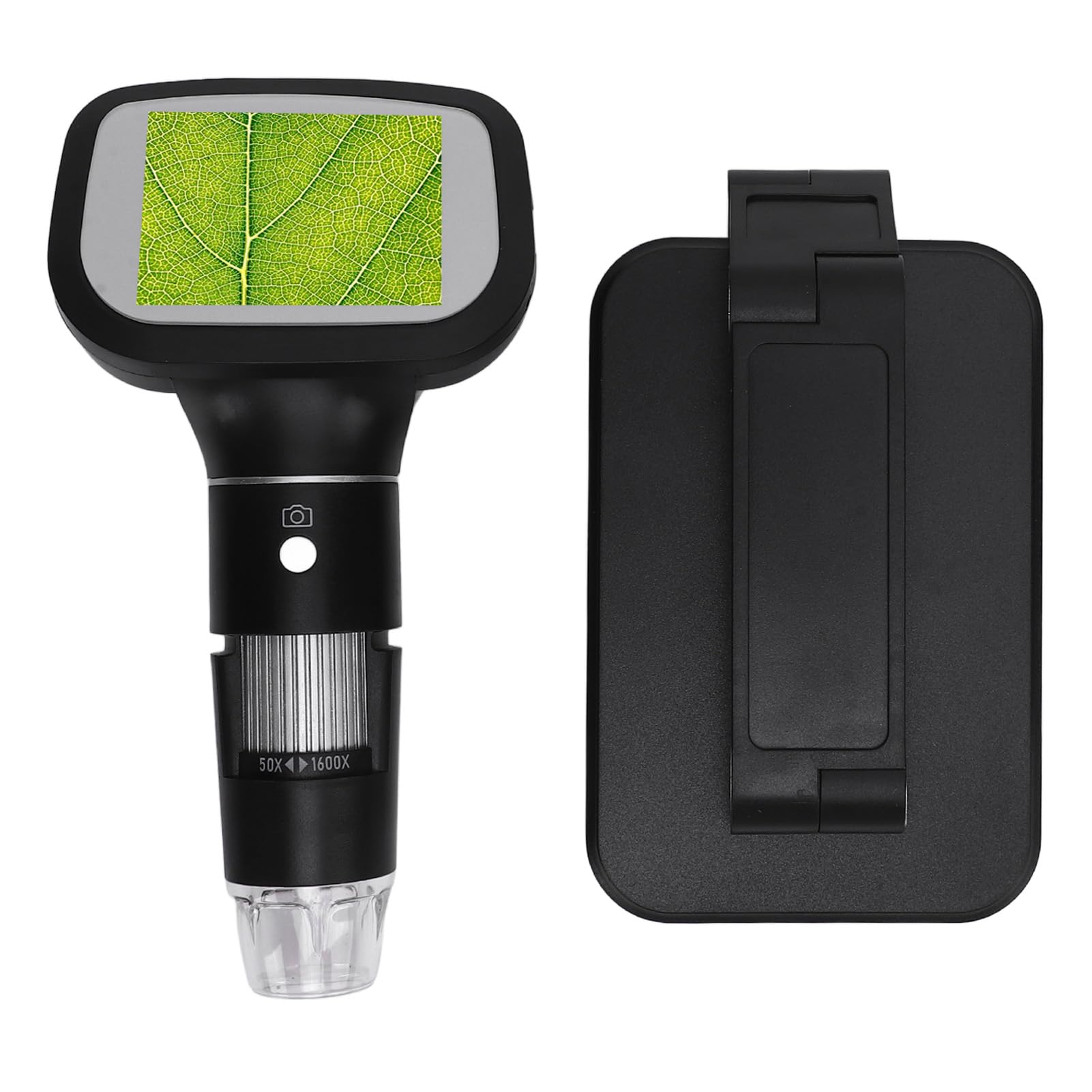 Microscopio Digital Portátil de Mano con Pantalla IPS, Aumento 1600X, Cámara HD para Fotos y Vídeos, Batería Recargable, Microscopio USB para Reparaciones, Educación y Coleccionismo