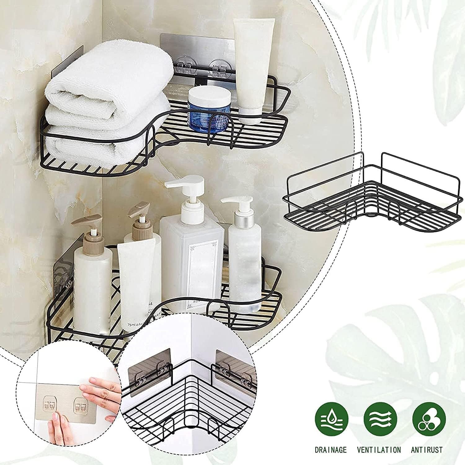 Estanteria Baño Estanteria Ducha Estante Ducha Estante De Esquina Para Ducha, Estante De Ducha De Hierro Para Baño, Dormitorio, Organizador, Almacenamiento Y Cocina Estantería Baño Estantería Ducha (