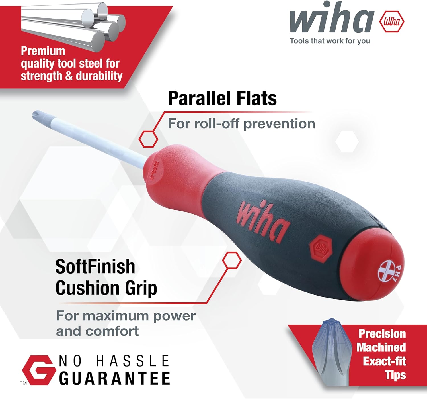 Wiha 30283 12 Piece Screwdriver Set - PicoFinish Precision, SoftFinish Standard and XHeavy Duty