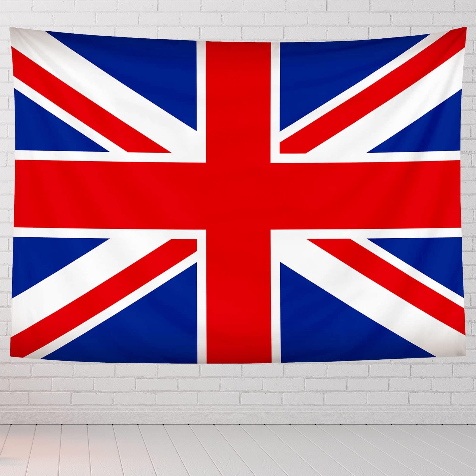 Runva Union Jack Tapestry Wall Hanging Aesthetic Tapestry British Union Jack Flag Home Wall Decor Wall Hanging for Living Room Bedroom Dorm 80×60in