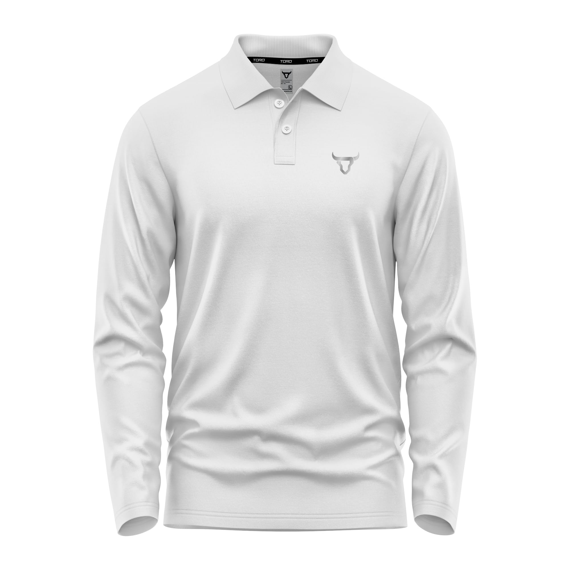 TORO ACTIVA Paquete de 3 camisetas polo para hombre, ajuste regular, uniforme olímpico, casual, ropa de fiesta, multicolor, manga larga, con botones, para adultos