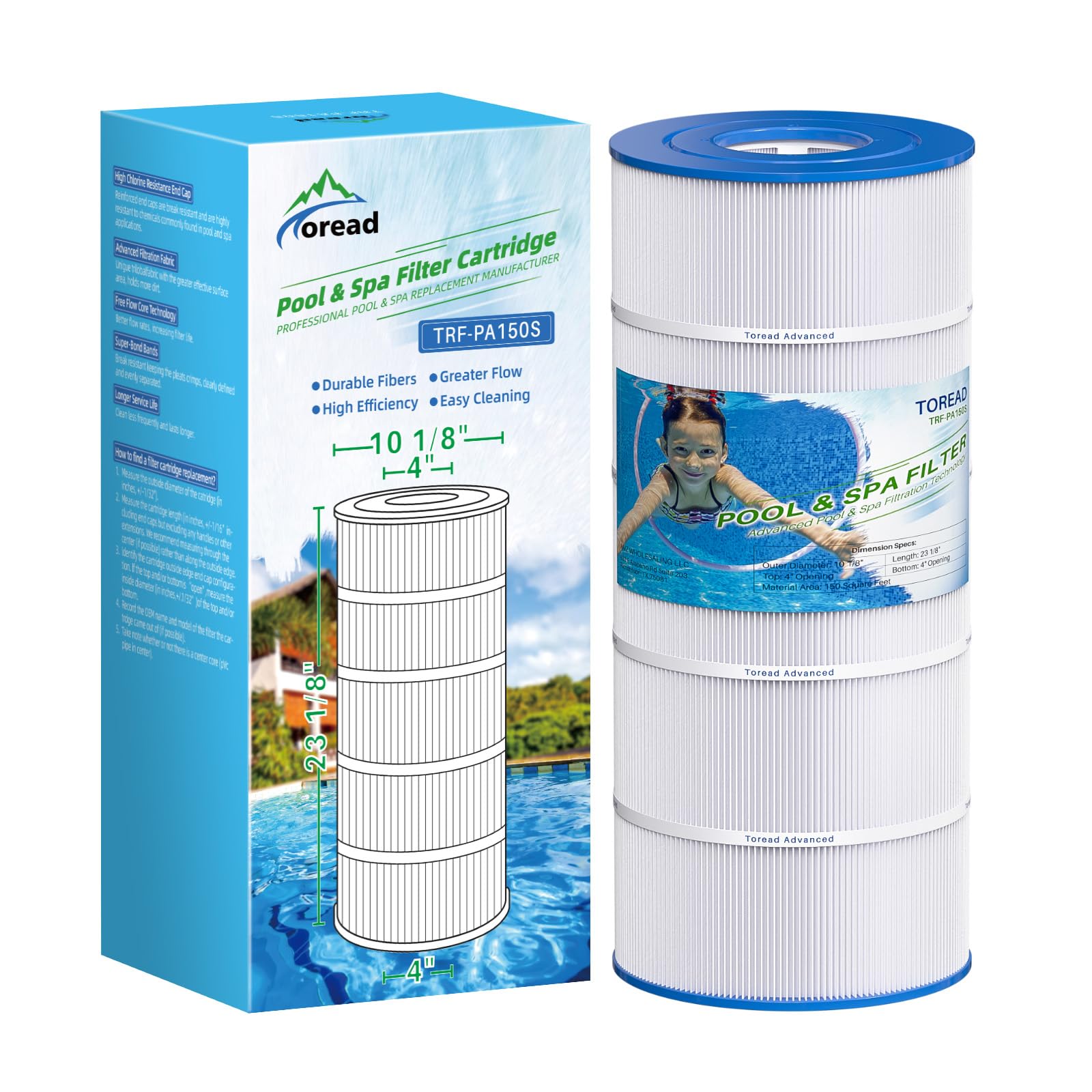 Filtre de piscine PA150S remplace Hayward CX150XRE, Hayward C150S, PA150S