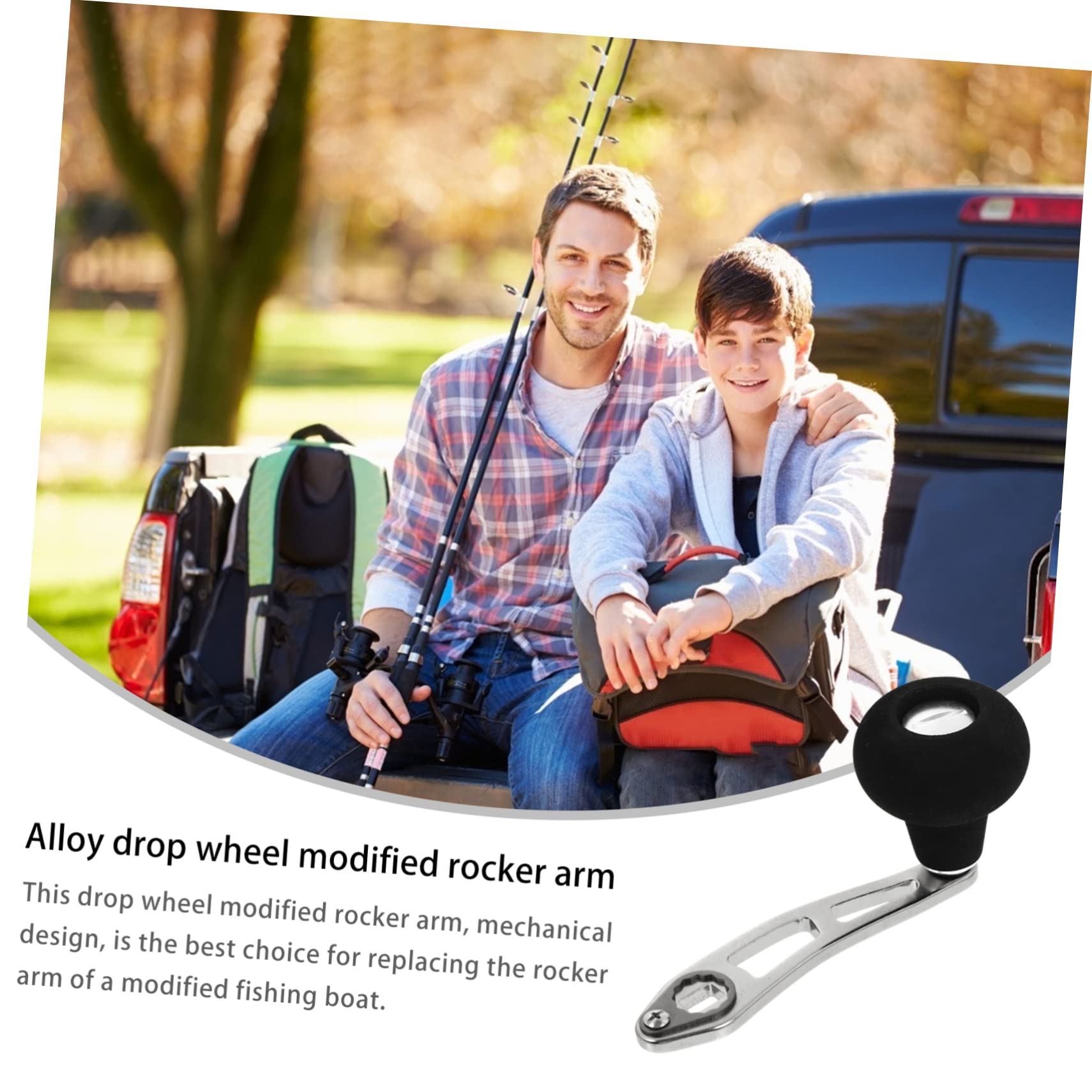 KOMBIUDA 1 PC Fishing Reel Handle Fixed Spool Upgrade for Easy Installation and Fishing Wheel Grip Accessory for Spinning and Baitcaster Reels