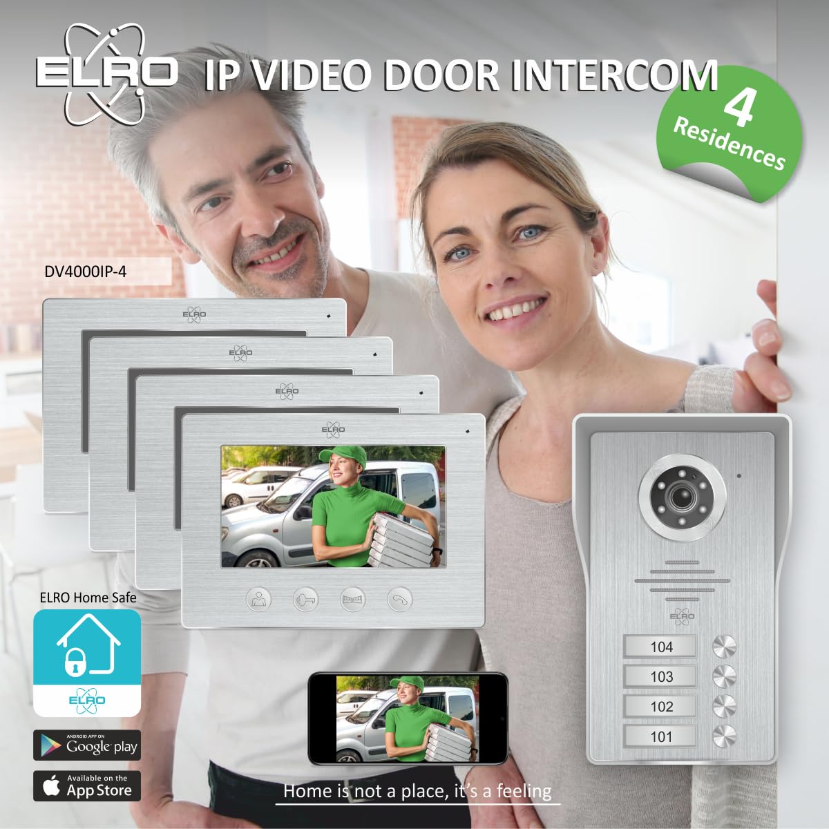 ELRO DV4000-4 WiFi-IP Video Door Phone 1080P - Dettaglio